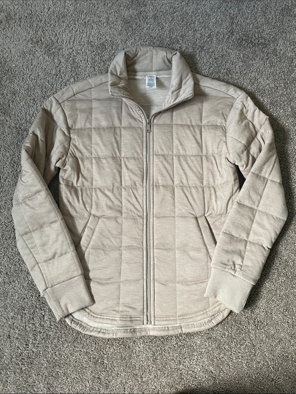 RBX Women’s Quilted Puffer Jacket in Light Beige